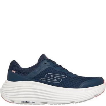 SKECHERS WOMENS MAX CUSHION LACE TRAINER - NAVY PINK