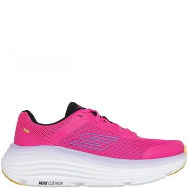 SKECHERS WOMENS MAX CUSHION LACE TRAINER - RASPBERRY