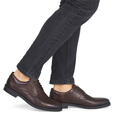RIEKER MENS LACE SHOE - BROWN