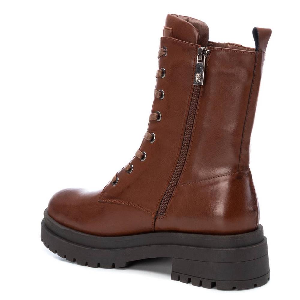 XTI WOMENS 8 EYE LACE ZIP BOOT CAMEL Paul Byron Shoes Ireland