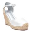 XTI WOMENS WEDGE ANKLE STRAP SANDAL - SILVER