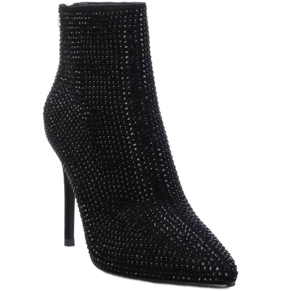 XTI WOMENS HIGH HEEL ZIP ANKLE BOOT BLACK Paul Byron Shoes Ireland