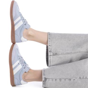 XTI WOMENS LACE TRAINER - JEANS