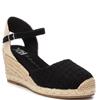 XTI WOMENS WEDGE FABRIC SANDAL - BLACK