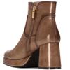 XTI WOMENS ZIP ANKLE BOOT - BEIGE PATENT