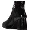 XTI WOMENS ZIP ANKLE BOOT - BLACK PATENT
