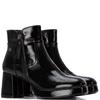XTI WOMENS ZIP ANKLE BOOT - BLACK PATENT