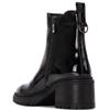 XTI WOMENS ZIP CHELSEA ANKLE BOOT - BLACK PATENT