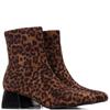 XTI WOMENS ANIMAL PRINT ZIP ANKLE BOOT - LEOPARD