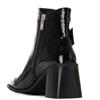 XTI WOMENS BUCKLE STRAP ZIP ANKLE BOOT - BLACK PATENT