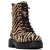 XTI WOMENS ANIMAL PRINT ZIP LACE BOOT - ZEBRA