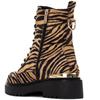XTI WOMENS ANIMAL PRINT ZIP LACE BOOT - ZEBRA