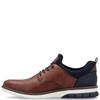 RIEKER MENS LACE CASUAL SHOE - NAVY BROWN