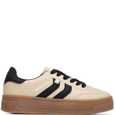 XTI WOMENS LACE TRAINER - BEIGE