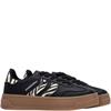 XTI WOMENS LACE TRAINER - BLACK ZEBRA