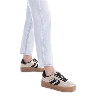 XTI WOMENS LACE TRAINER - GOLD