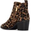 XTI WOMENS ANIMAL PRINT ZIP ANKLE BOOT - LEOPARD ANIMAL PRINT