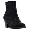 XTI WOMENS DIAMANTE ZIP ANKLE BOOT - BLACK