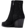 XTI WOMENS DIAMANTE ZIP ANKLE BOOT - BLACK