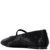 XTI WOMENS DIAMANTE FLAT STRAP SHOE - BLACK