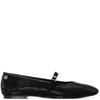 XTI WOMENS DIAMANTE FLAT STRAP SHOE - BLACK