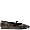 XTI WOMENS DIAMANTE FLAT STRAP SHOE - GOLD