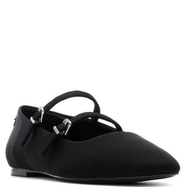XTI WOMENS FLAT STRAP SHOE - BLACK