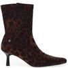 XTI WOMENS POINT TOE ZIP ANKLE BOOT - LEOPARD