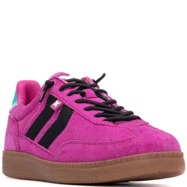 XTI WOMENS LACE TRAINER - FUCHSIA