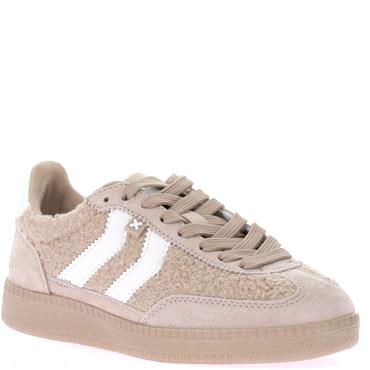 XTI WOMENS LACE TRAINER - BEIGE