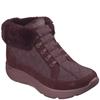 SKECHERS WOMENS ENCORE ANKLE BOOTS - BURGUNDY