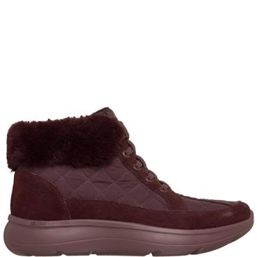 SKECHERS WOMENS ENCORE ANKLE BOOTS - BURGUNDY