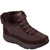SKECHERS WOMENS ENCORE ANKLE BOOTS - DARK BROWN