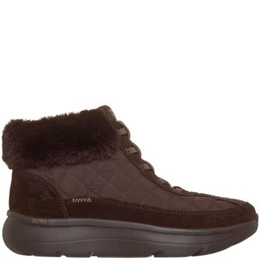SKECHERS WOMENS ENCORE ANKLE BOOTS - DARK BROWN
