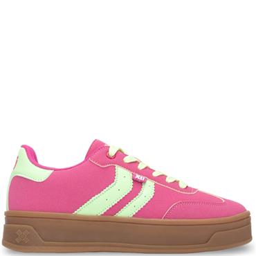 XTI WOMENS LACE TRAINER - FUCHSIA