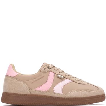 XTI WOMENS LACE TRAINER - BEIGE