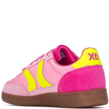 XTI WOMENS LACE TRAINER - PINK
