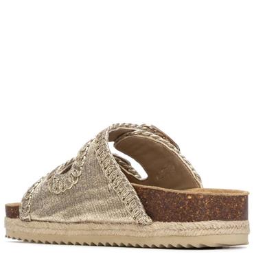 XTI WOMENS FLAT SANDAL - GOLD