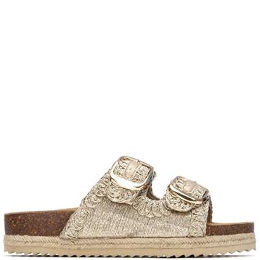 XTI WOMENS FLAT SANDAL - GOLD