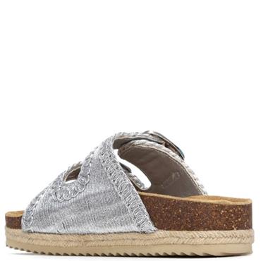 XTI WOMENS FLAT SANDAL - SILVER