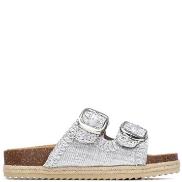 XTI WOMENS FLAT SANDAL - SILVER