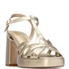 XTI WOMENS HIGH HEEL STRAP SANDAL - GOLD