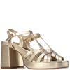 XTI WOMENS HIGH HEEL STRAP SANDAL - GOLD