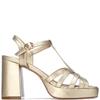 XTI WOMENS HIGH HEEL STRAP SANDAL - GOLD