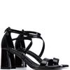 XTI WOMENS HIGH HEEL STRAP SANDAL - BLACK PATENT