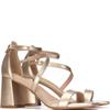 XTI WOMENS HIGH HEEL STRAP SANDAL - GOLD