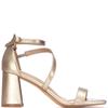 XTI WOMENS HIGH HEEL STRAP SANDAL - GOLD