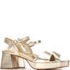 XTI WOMENS HIGH HEEL STRAP SANDAL - GOLD