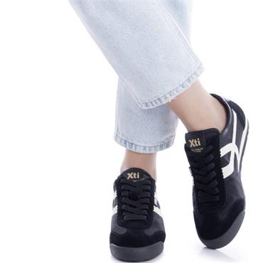 XTI WOMENS LACE TRAINER - BLACK