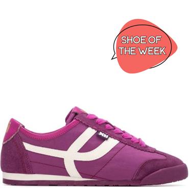 XTI WOMENS LACE TRAINER - PURPLE